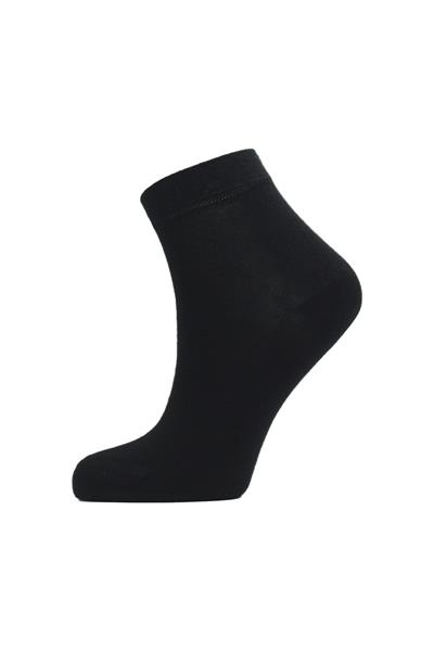 Kadın Bambu Yarım Konç Renkli Dikişsiz Düz Çorap 6lı Paket