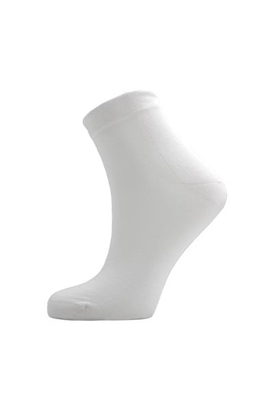 Kadın Bambu Yarım Konç Renkli Dikişsiz Düz Çorap 6lı Paket