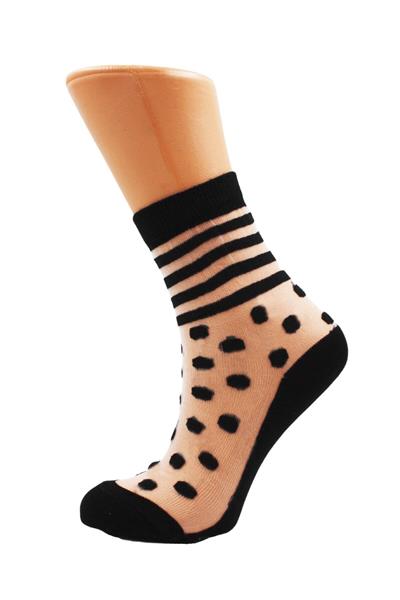 Kadın Desenli Tül Çorap