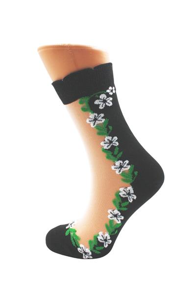 Kadın Desenli Tül Çorap