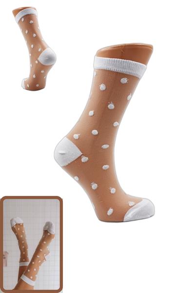 Kadın Desenli Tül Çorap