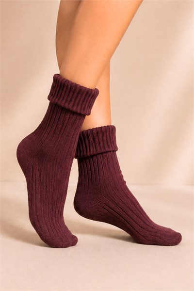 Kadın Kıvrık Lambswool Yün Yarım Konç Çorap 12li Paket - 36 - 40
