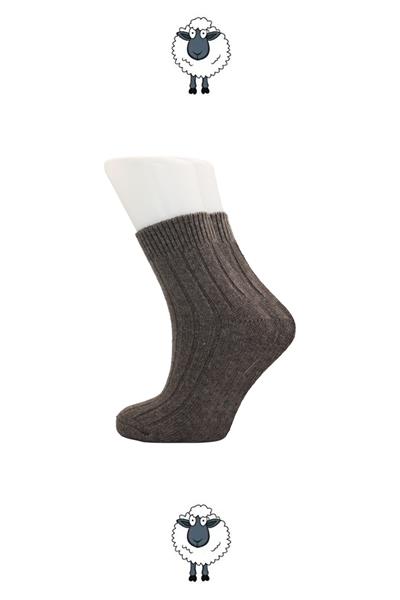 Kadın Lambswool Yün Kışlık Çok Renkli Yarım Konç Çorap 6lı Paket
