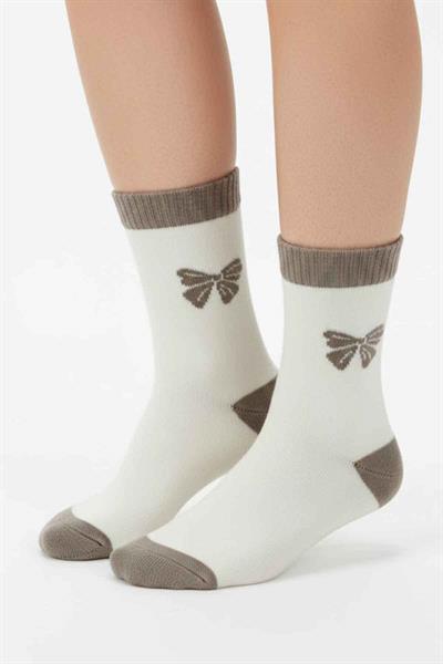 Kadın Lambswool Yün Kışlık Kalın Soket Çorap 4lü Paket