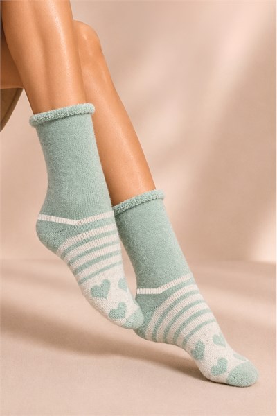 Kadın Lastiksiz Lambswool Kışlık Kalın Soket Çorap 4lu Paket - 36 - 40