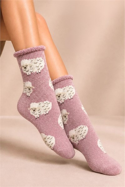 Kadın Lastiksiz Lambswool Kışlık Kalın Soket Çorap 4lu Paket - 36 - 40