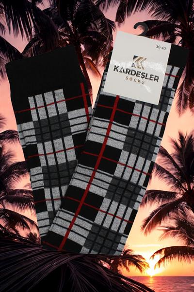 Renkli Çizgili Diz Üstü Pamuklu Çorap