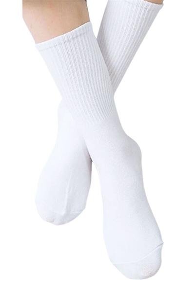Unisex Beyaz Tenis Soket Çorap Kolej 3lü Paket