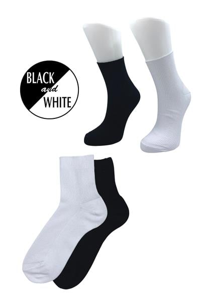 Unisex Çok Renkli Tenis Kolej Pamuklu Çorap 2li Paket