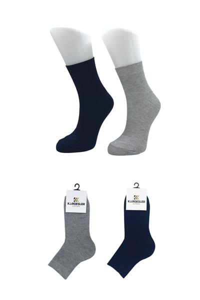 Unisex Çok Renkli Tenis Kolej Pamuklu Çorap 4lü Paket