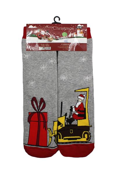 Yılbaşı Noel Christmas Renkli Desenli Soket Havlu Çorap