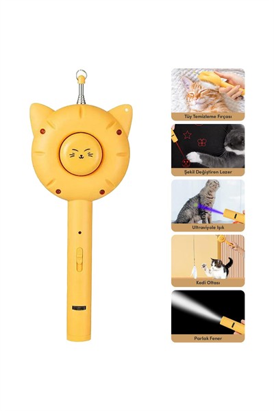 5i Bir Arada Pratik Otomatik Lüx Temizlenen Tuşlu Evcil Hayvan Fırçası Kedi Köpek Tüy Toplayıcı Tuşlu Pet Tarak