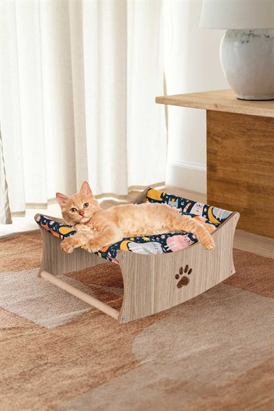 Ahşap Kedi Salıncağı, Sallanan Kedi- Köpek Yatağı,Paspas Hediye