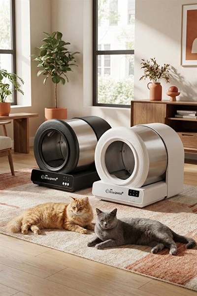 KPLB-10771 Akıllı Kendi Kendini Temizleyen Kedi Tuvaleti | 60L Geniş İç Hacim & Koku Giderici Siyah
