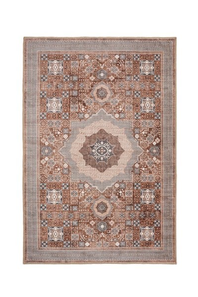 Art Deco Dijital Şönil Halı | Vintage Desenli Halı | Kaymaz Tabanlı | Makinede Yıkanabilir | OART06 160x230