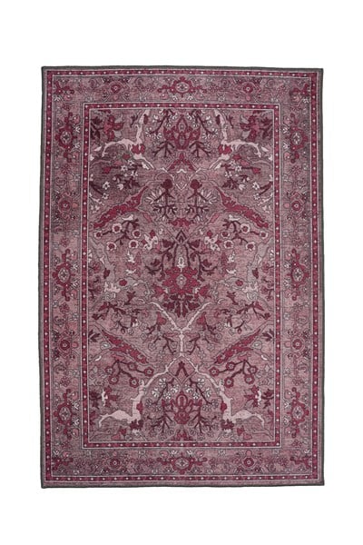 Art Deco Dijital Şönil Halı | Vintage Desenli Halı | Kaymaz Tabanlı | Makinede Yıkanabilir | OART27 160x230
