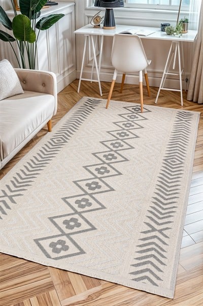 Lima Pamuk Dokuma Halı |Kaymaz Tabanlı |Makinede Yıkanabilir Modern Halı |Kilim, Yolluk LMA01
