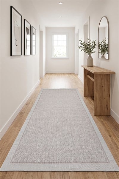 Sisal Plus Hasır Dokuma Halı | Kaymaz Tabanlı Mutfak Halısı|Leke Tutmaz Halı |Bordürlü Modern Salon Halısı | EB458