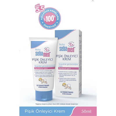 Sebamed Baby pH 5.5 Yoğun Nemlendirici Etkili Pantenol İçerikli Koruyucu Önleyici Bebek Pişik Kremi 100 ml