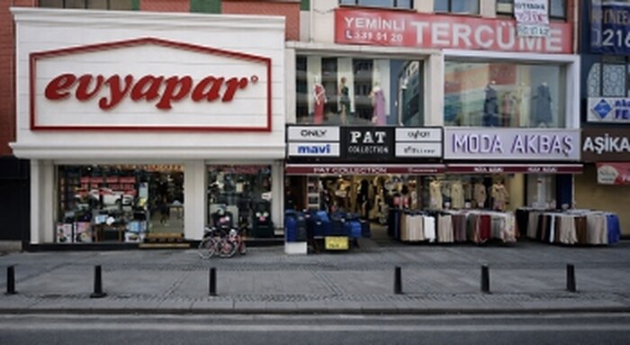 Sondurak Şube EVYAPAR mağazası dış görünümü