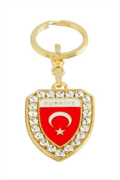Ay Yıldız Taşlı Anahtarlık