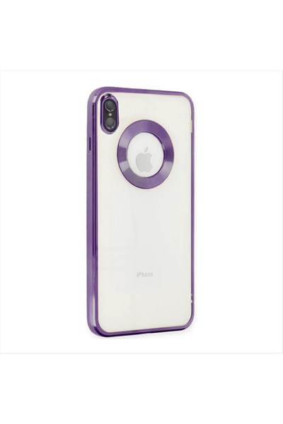 iPhone X/XS Lüx Lensli Lazer Silikon Kılıf (Kamera Korumalı)