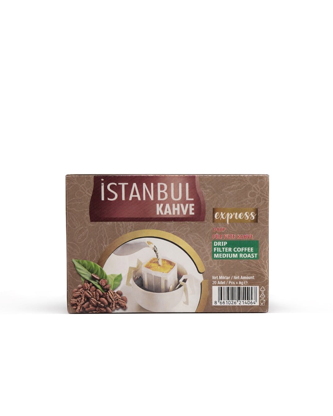 İstanbul Drip Filtre Kahve Medium Roast 8 gr x 20 Adet
