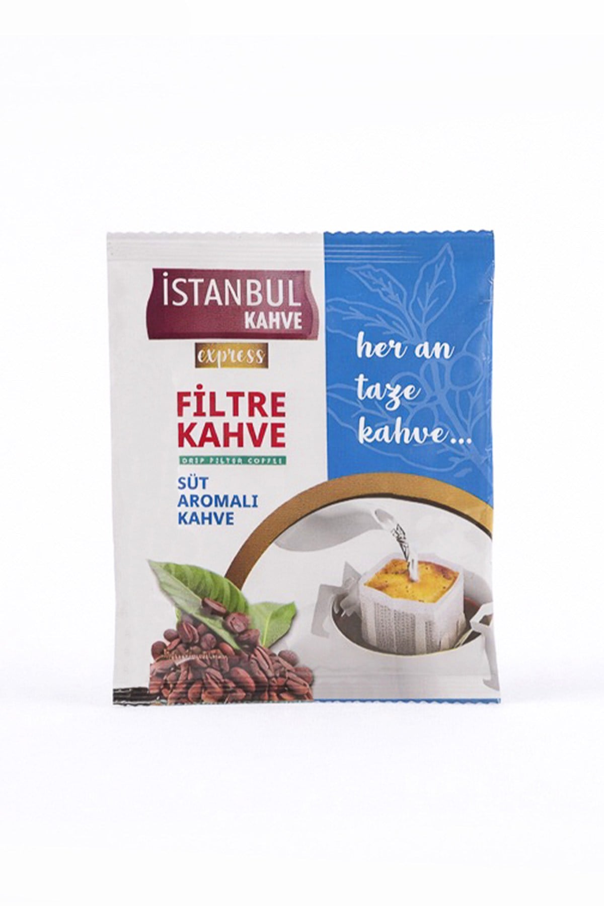 İstanbul Drip Filtre Kahve Sütlü Aromalı 8 gr x 20 Adet