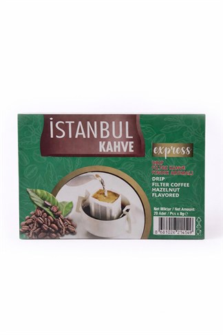 İstanbul Drip Filtre Kahve Fındık Aromalı 8 gr x 20 Adet