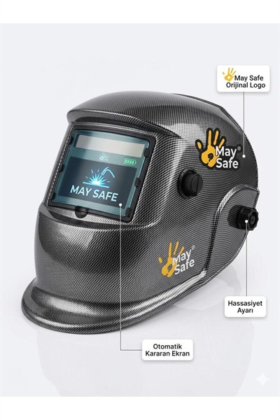May Safe Wega Kaynak Baş Maskesi Kolormatik (Otomatik Kararan-Ayarlı-Yedek Camlı)