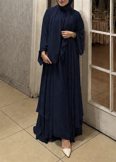 Abaya Takım Lacivert
