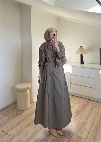 Bağlamalı Elbise Yeşil