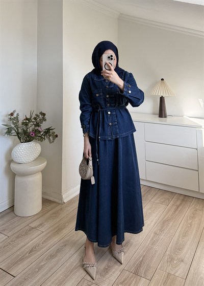 Denim Etekli Takım