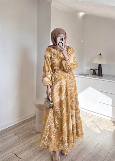 Mina Elbise çiçekli