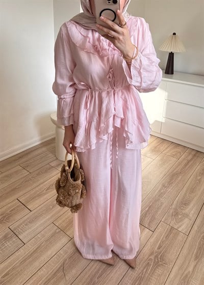 Pamuk Vual Takım Pembe