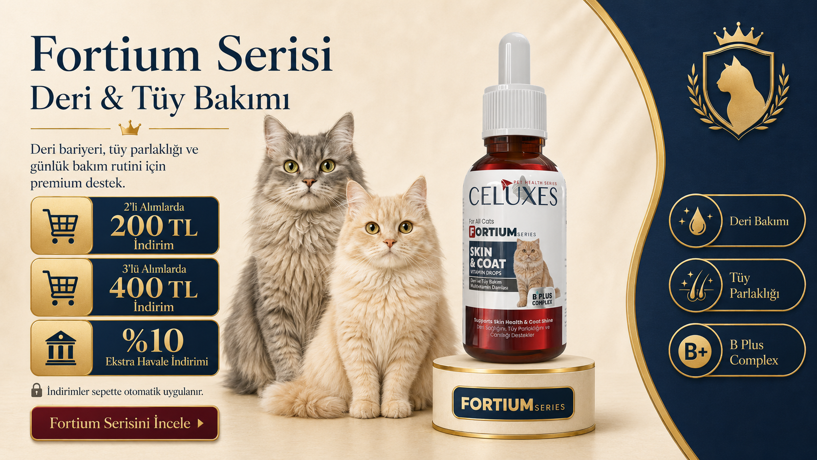 Tüm kediler Özel Celuxes Bakım Serisi