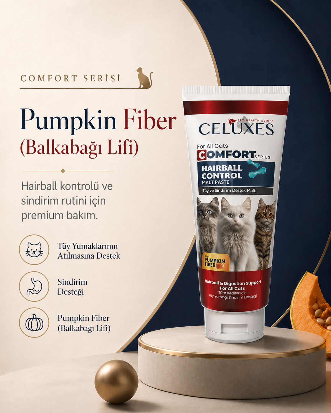 Celuxes Comfort Pumpkin Fiber Balkabağı Lifi premium görseli