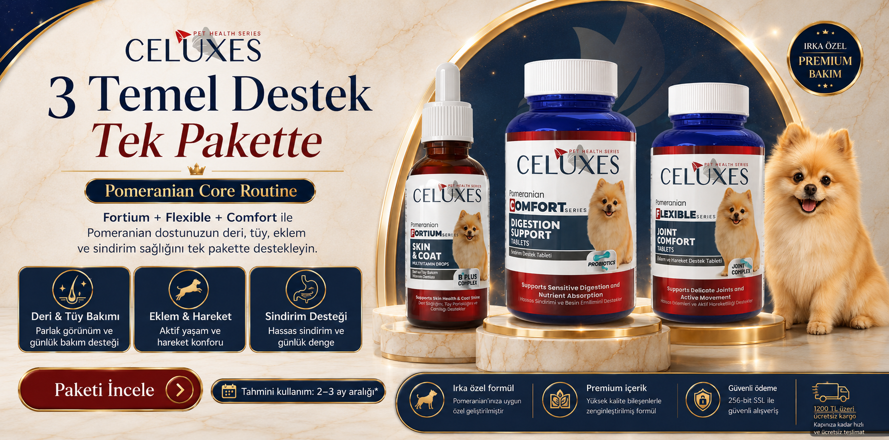 Pomeranian Core Routine Paket İçeriği