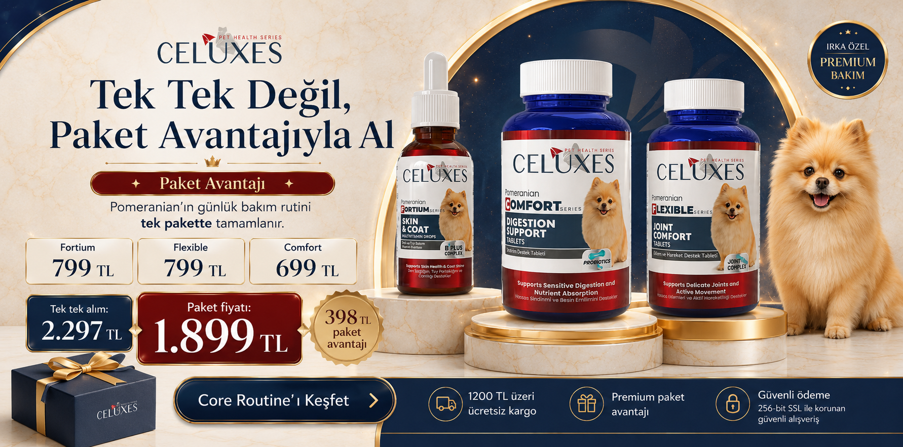 Pomeranian Core Routine Paket Avantajı