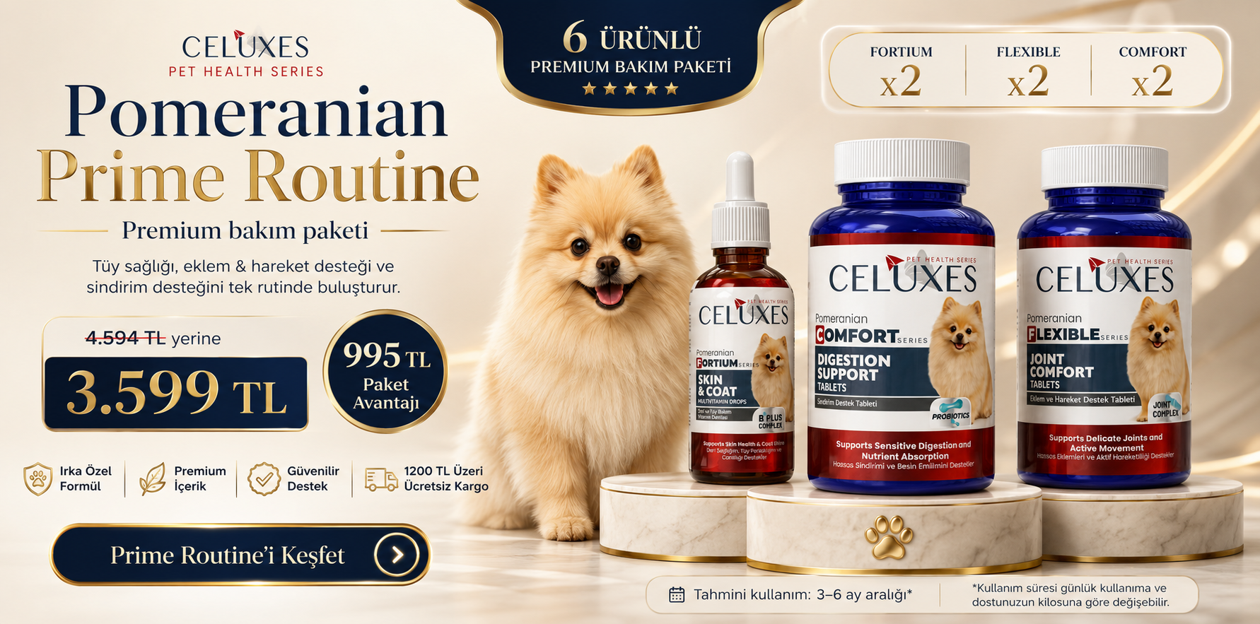 Pomeranian Prime Routine 3 Temel Destek