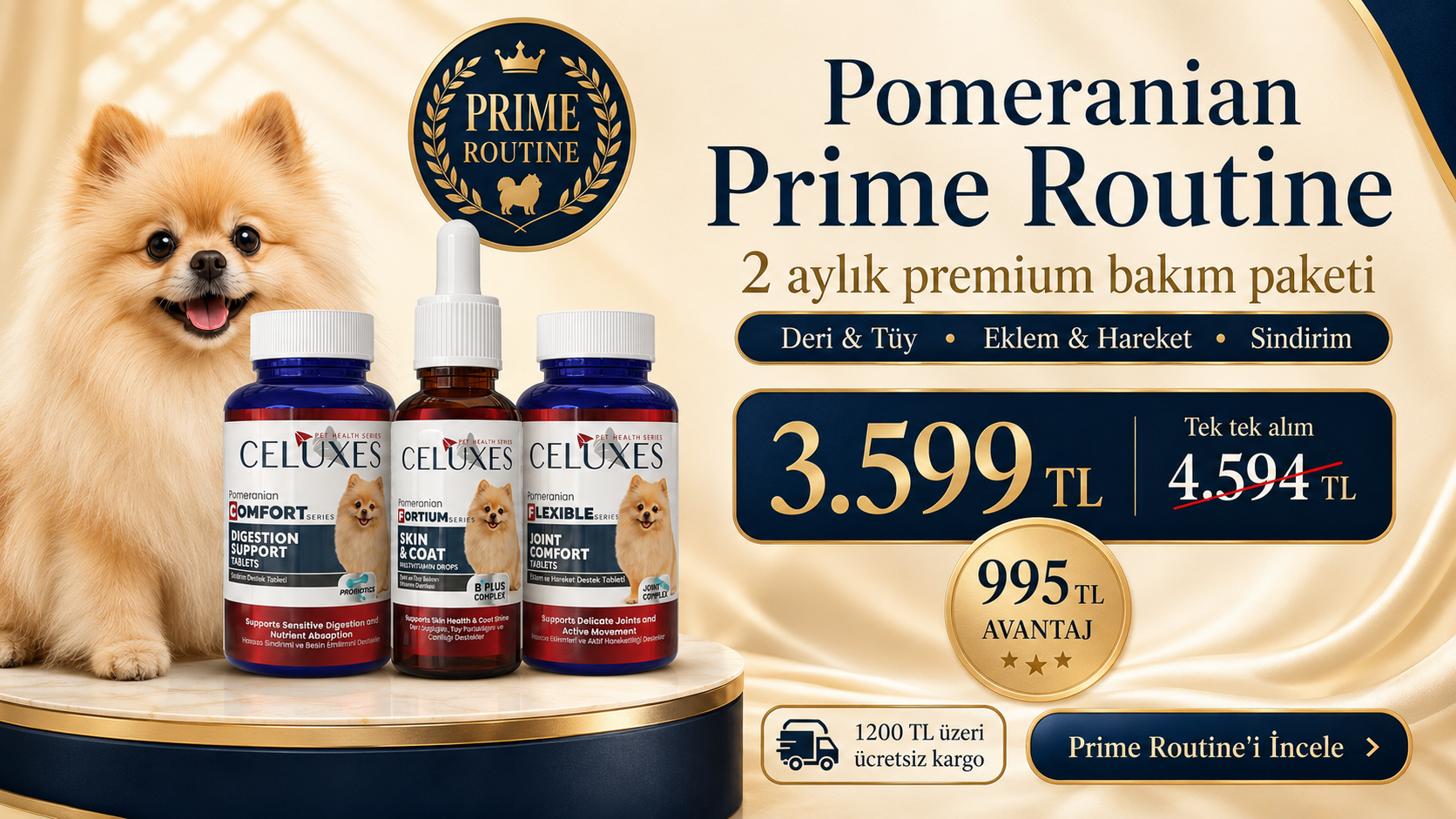 Pomeranian Prime Routine Paket Avantajı