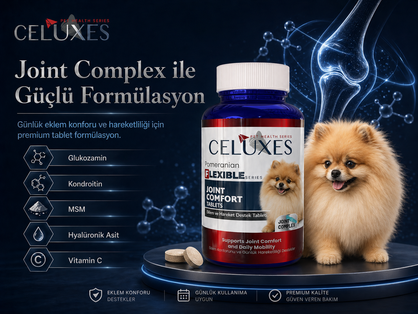Joint Complex ile güçlü formülasyon Pomeranian Flexible Tablet