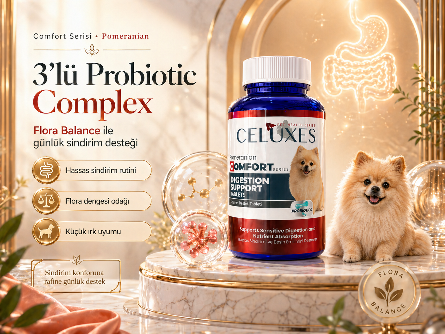 Pomeranian Comfort 3’lü Probiotic Complex