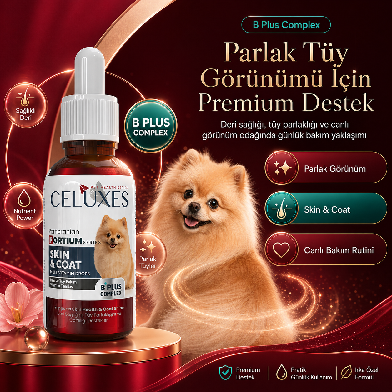 Pomeranian Fortium Günlük Deri ve Tüy Bakım Ritüeli