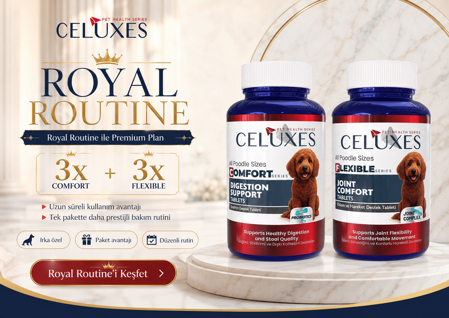 Poodle Royal Routine Paket İçeriği - 6 Ürünlü Premium Destek