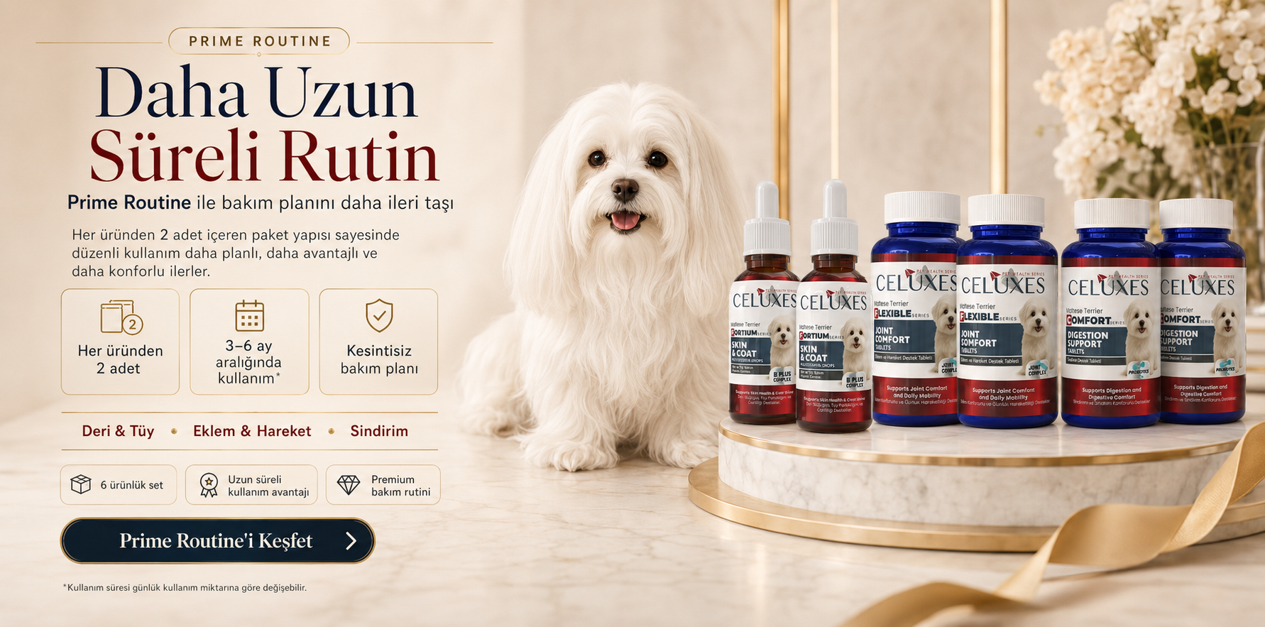 Maltese Terrier Prime Routine Avantajlı Bakım Paketi
