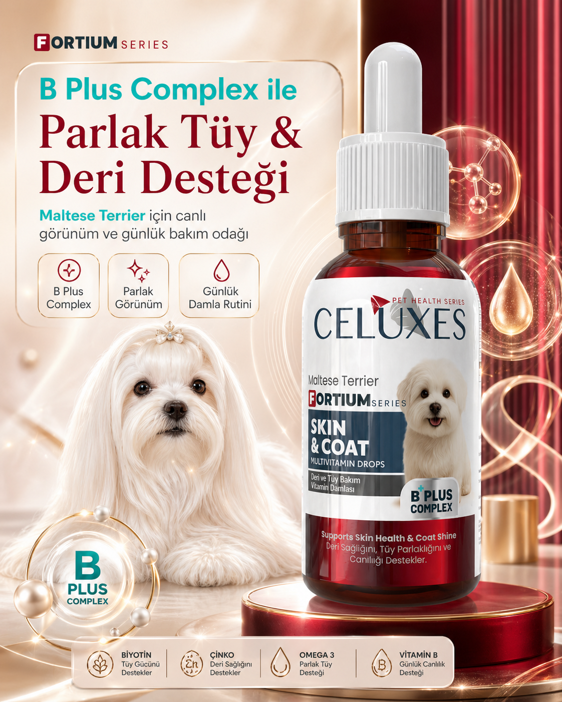B Plus Complex ile Parlak Tüy ve Deri Desteği