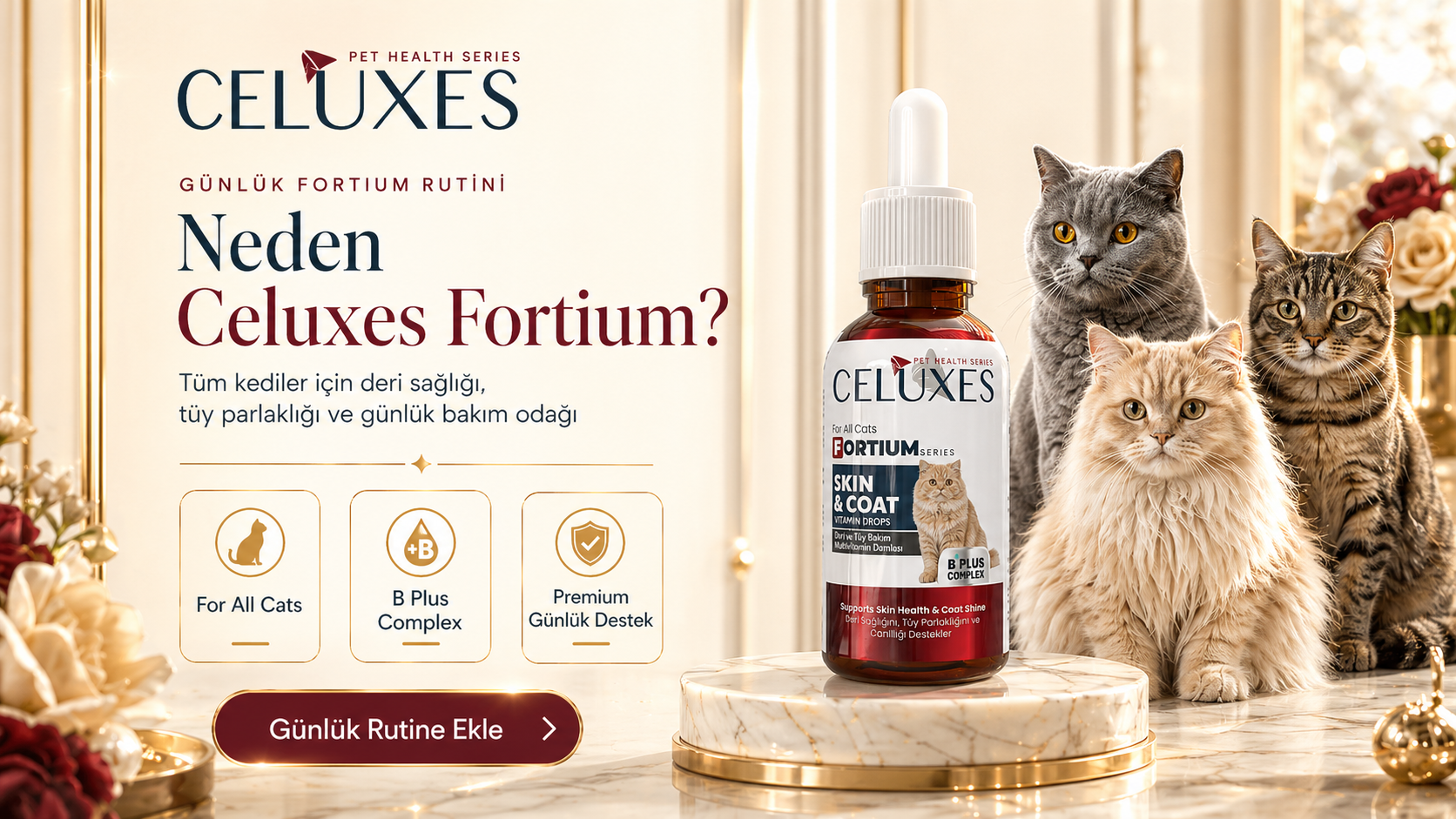 Celuxes Fortium For All Cats Skin and Coat Vitamin Drops