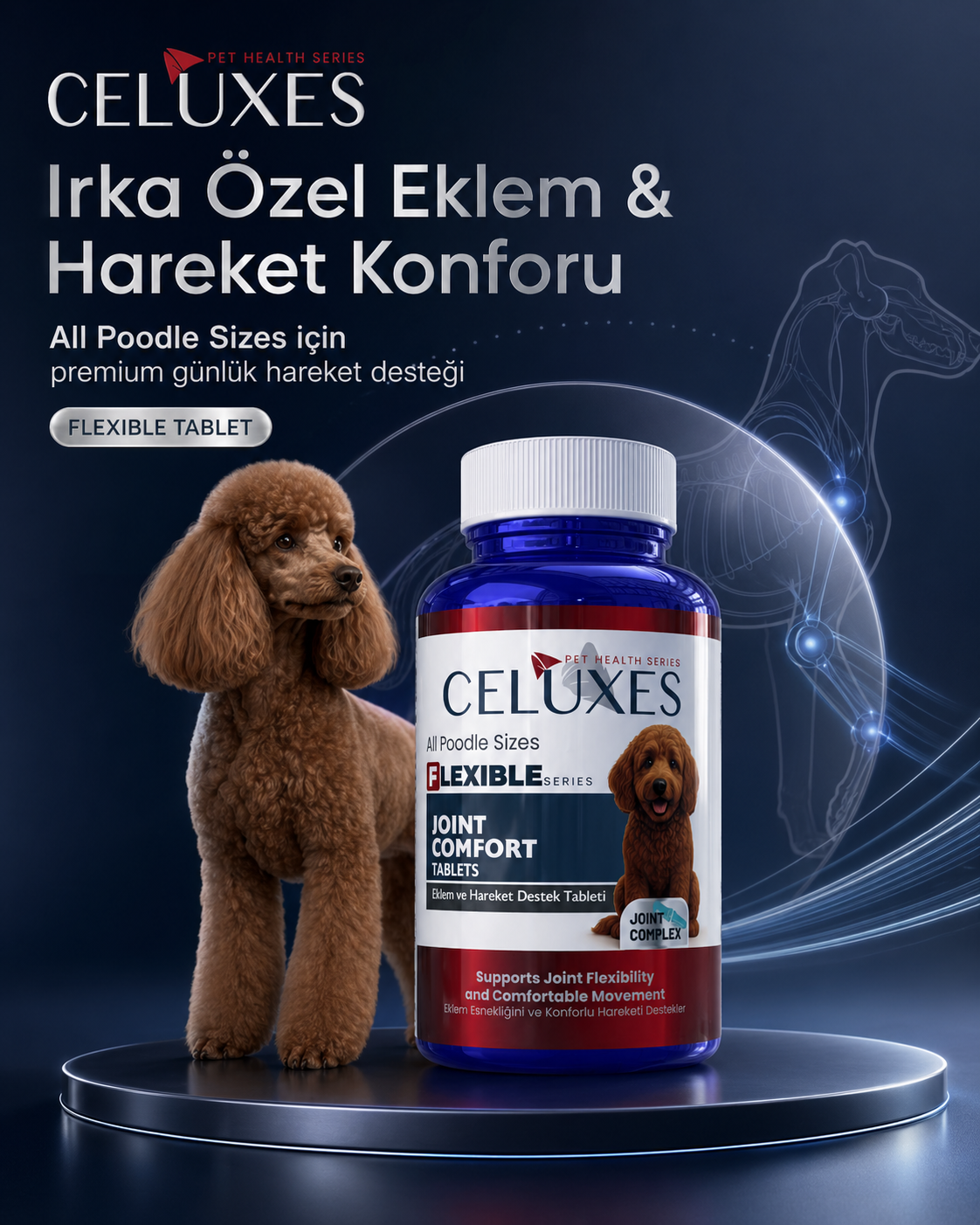 All Poodle Sizes Flexible Tablet eklem esnekliği ve konforlu hareket rutini