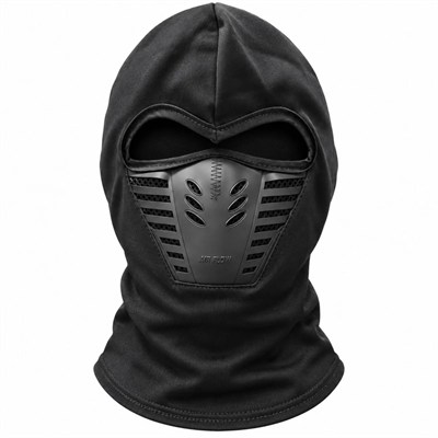 Siyah Balaklava Kar Maskesi | Air Flow Hava Kanallı Yüz Maskeli Tam Kafa Boyunluk Motorcu ve Outdoor